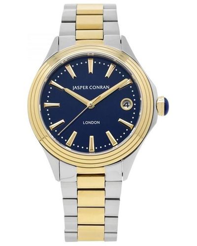 Jasper Conran Ladies 36mm Blue And Two Tone Watch J1b114071 - Metallic