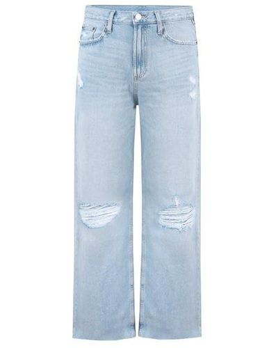 Fabric Wide Jeans Ld - Blue