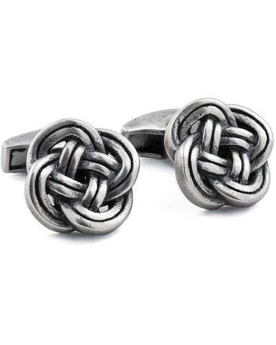 Tateossian Celtic Knot Cufflinks - Black