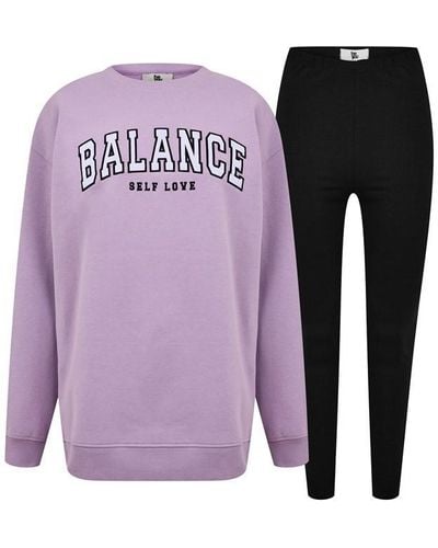 Be You Balance Jumper And leggings Set - Purple