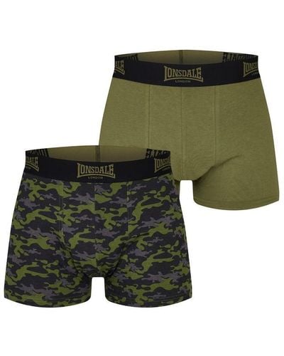 Lonsdale London 2 Pack Trunk - Green