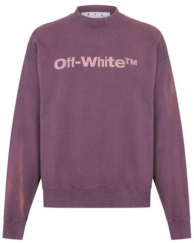 Off-White c/o Virgil Abloh Laundry Logo Skate Sweatshirt - Purple