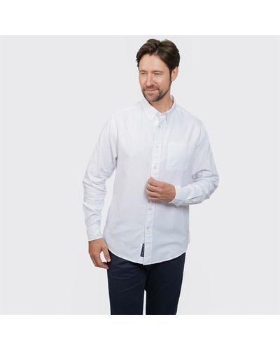 Howick Classic Oxford Long Sleeve Shirt - White