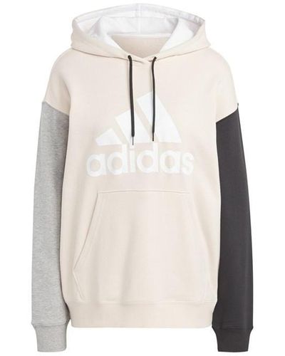 adidas Essentials Big Logo Oversized French Terry Hoodie Hoody - White