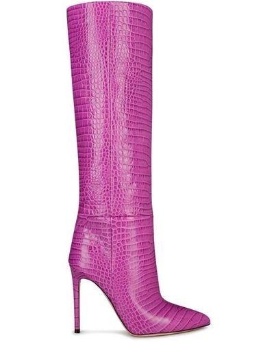 Paris Texas Embossed Coco Boots - Purple