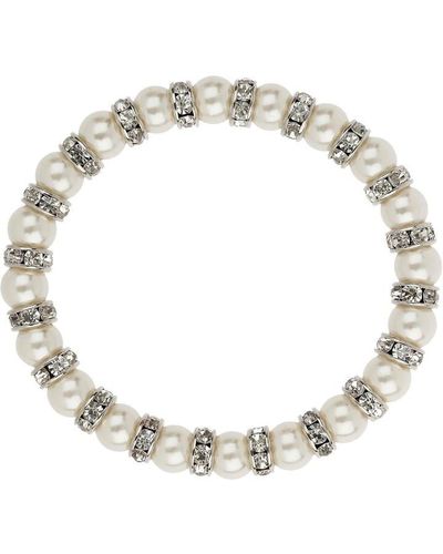 Mason Knight Yager Pearl With Crystal Ring Bracelet - Metallic