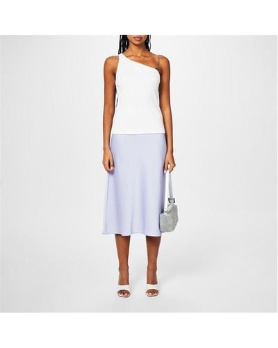 Y.A.S Pastella Satin Skirt - White