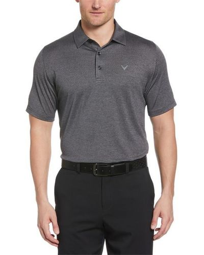 Callaway Apparel Jacquard Polo Shirt - Black