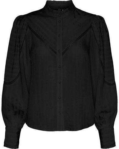 Vero Moda Vm Ls Lc Shirt Ld99 - Black