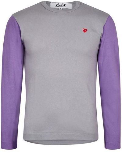 COMME DES GARÇONS PLAY Colour Block T Shirt - Purple