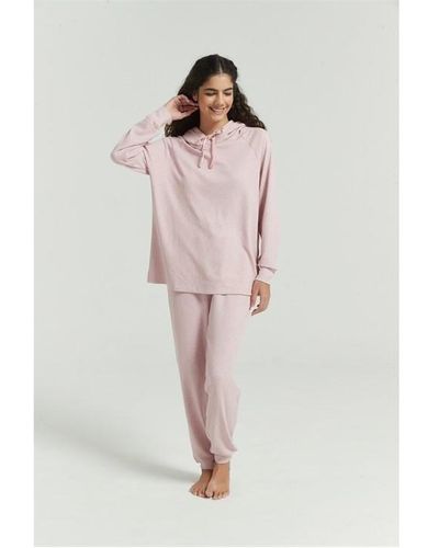 Be You Hooded Snit Lounge Set - Pink