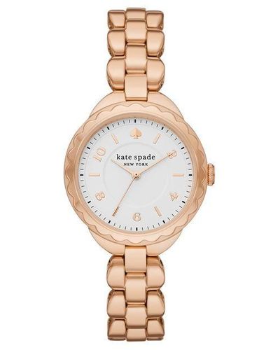 Kate Spade Morningside Three-hand Rose Gold-tone Stainless Steel Watch - Metallic