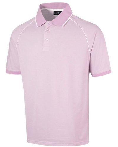 Island Green Golf Raglan Polo Shirt - Purple