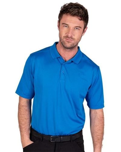 Island Green Essentials Pique Polo Shirt - Blue