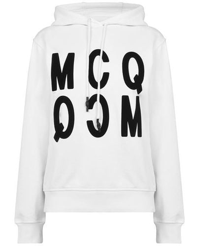 McQ Reverse Logo Hoodie - White