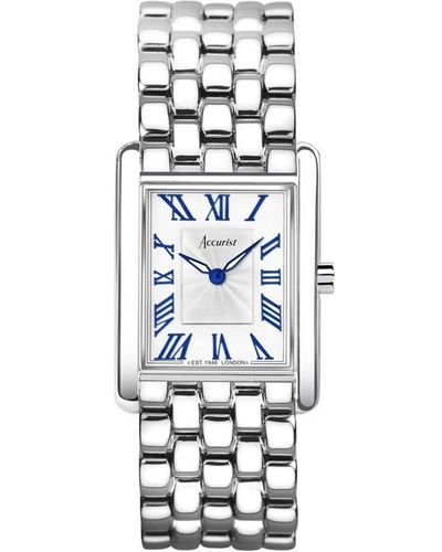 Accurist Stainless Steel Classic Analogue Watch - Blue