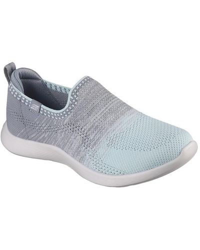 Skechers Ombre Stretch Knit Slip-on W Air-c Slip On Trainers - Blue