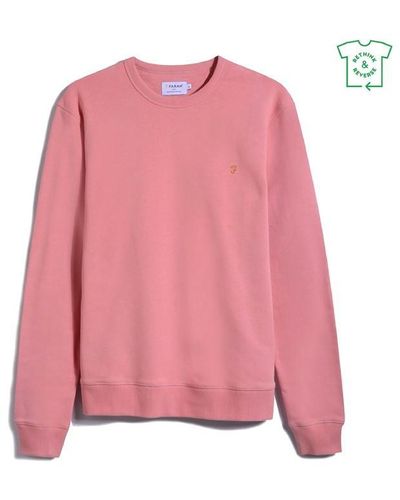 Farah Tim Crew Sweatshirt - Pink