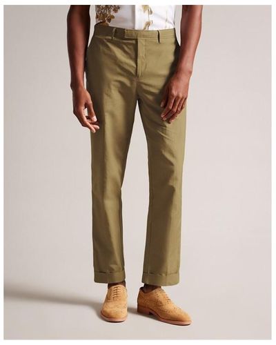 Ted Baker Ted Cleevet Trousers Sn99 - Natural