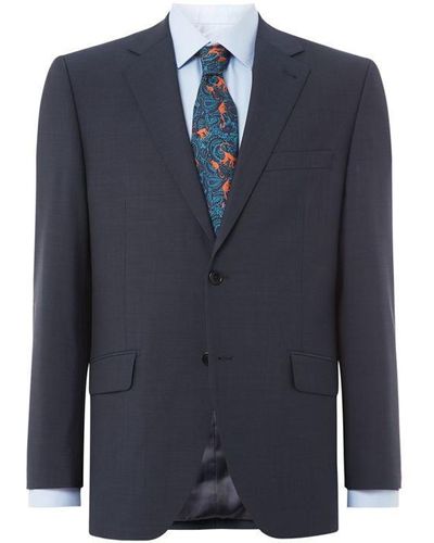 Howick Delaware Sb2 Suit Jacket With Notch Lapel - Blue