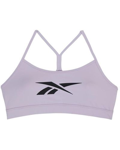 Reebok Lux Skinny Strap Medium-support Sports Bra Bralette - Purple