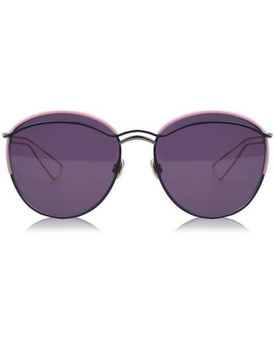 Dior Blue 0cd000719 Oval Sunglasses - Purple