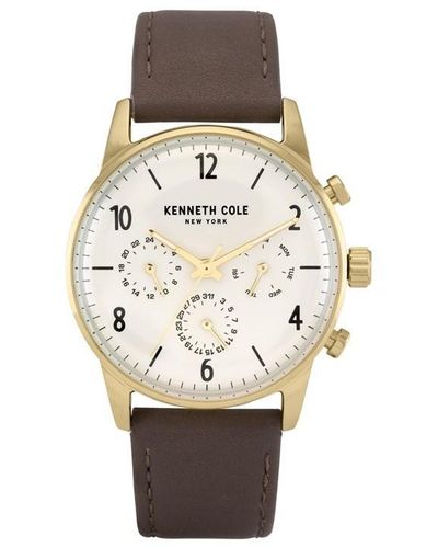 Kenneth Cole York Dress Grey Fashion Analogue Quartz Watch - Metallic
