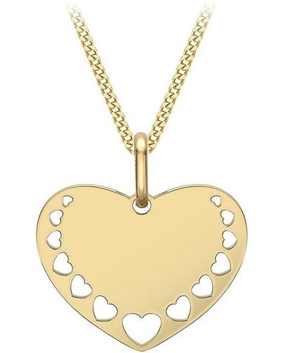 Be You 9ct Hearts Cut-out Necklace - Metallic