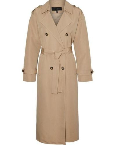 Vero Moda Vm Chloe Trench Ld42 - Natural