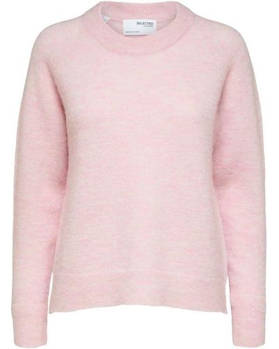 SELECTED Lulu Knit Top - Pink