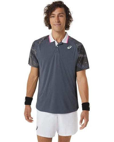 Asics Court Gpx Tennis Polo Shirt - Blue
