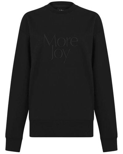 More Joy Embroidered Crew Sweatshirt - Black