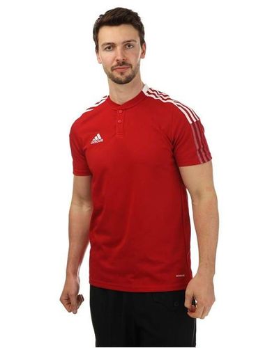 adidas Tiro 21 Short Sleeve Polo Shirt - Red
