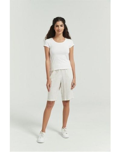 Be You Linen Shorts - White