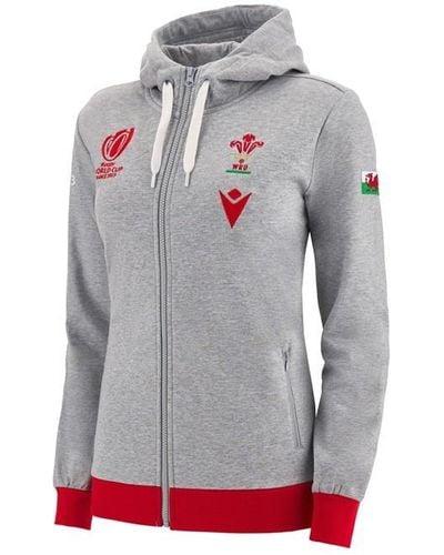 MACRON Wales Rugby World Cup Hoodie - Grey