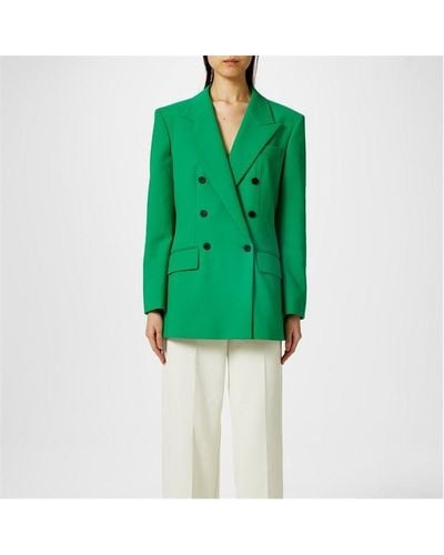 HUGO Relaxed-fit Jacket With Double-breasted Closure - Green