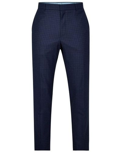 Ted Baker Gradient Check Trousers - Blue