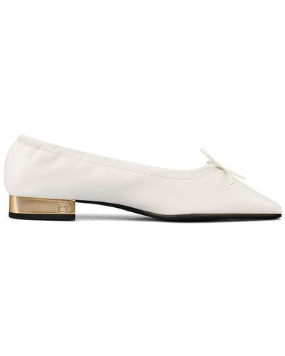 Charles and Keith Block Ballet Shoes - White