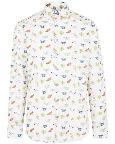 Simon Carter Butterfly Shirt - White