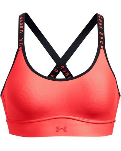 Under Armour Armour Infinity Mid Sports Bra Ladies - Red