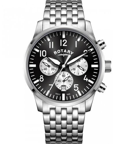 Rotary Gb_pilot B Chronograph Watch - Metallic