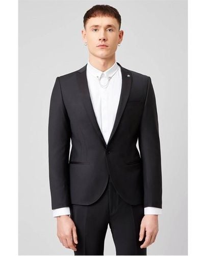 Twisted Tailor Kingdon Skinny Tux Suit Jacket - Black