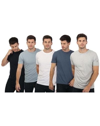 Duck and Cover Errington 5 Pack T-shirts - Blue