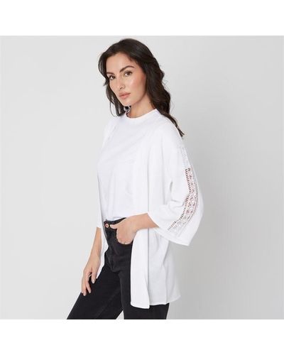 Be You Lace Detail Cardigan - White