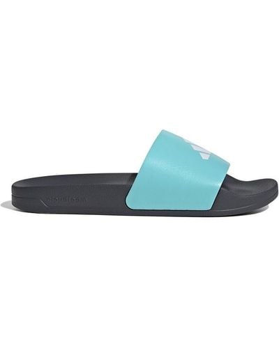 adidas S Bm Slider Pool Shoes Aqua/white/grey 11 - Blue