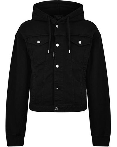 DSquared² Cipro Fit Zipped Hoodie - Black