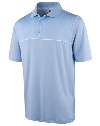 Island Green Green Golf Highlight Print Polo Shirt - Blue