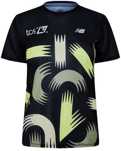 New Balance London Edition Printed Athletics Short Sleeve T-shirt - Black