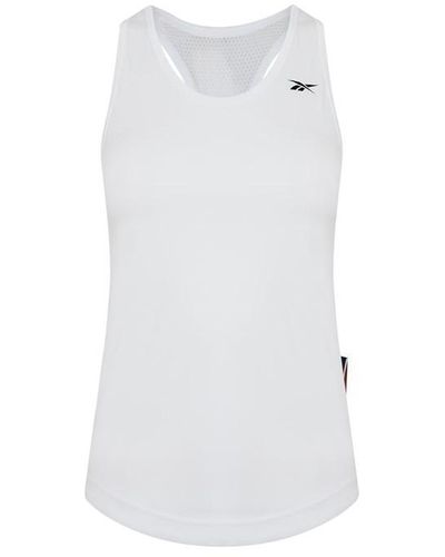 Reebok Mesh Back Tank Top Female Gym Vest - White