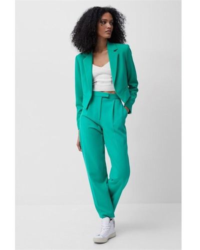 French Connection Indi Whisper Ruth Cropped Blazer - Blue